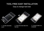 2.5" USB 3.0 Harici SSD Harddisk Şeffaf Taşınabilir HDD Kutusu - 6