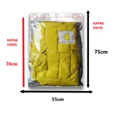 50 Adet (55X70+5) Opp Jelatin Bantlı Yapışkanlı Naylon Poşet thumbnail 2