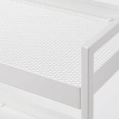 3 Katlı Servis Arabası Beyaz Renk 50.5x30x83 cm Düzenleyici Raf Ünitesi Çelik - 4