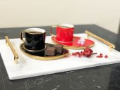 Doğal Mermer Tepsi 25x35cm Gold Slim Kulp MRM0118 thumbnail 1