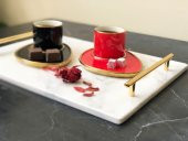 Doğal Mermer Tepsi 25x35cm Gold Slim Kulp MRM0118 thumbnail 4