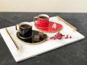 Doğal Mermer Tepsi 25x35cm Gold Slim Kulp MRM0118 thumbnail 6