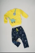 ERKEK BEBEK DİNO BASKILI PAMUK BEBEK TAKIM - 4