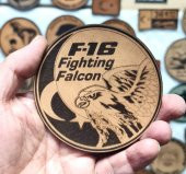 F16 FIGHTING FALCON Deri PEÇ - Arma - Askeri Patch thumbnail 2