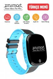 ZmSmart Akıllı Çocuk Takip Saati Sesli Görüşme Özellikli Gps Konum Desteği Mavi Renk - 1