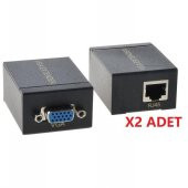 Rj45 Vga Ek Uzatici Cat5e 6 Kablos Extender 60 Metre - 4