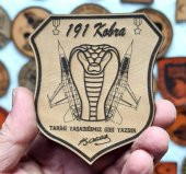 191 FİLO TARİHİ YAŞADIĞIMIZ GİBİ YAZDIK Deri PEÇ - Arma - Askeri Patch - 2