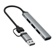 Valkyrie mAcbook Uyumlu Type-C & USB Çiftli 4port USB 3.0 Splitter 5 Gbps Çevirici Hub Adaptör - 8