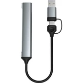 Valkyrie mAcbook Uyumlu Type-C & USB Çiftli 4port USB 3.0 Splitter 5 Gbps Çevirici Hub Adaptör - 3