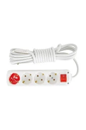 Almera Anahtarlı 4'Lü Topraklı 5 Metre Grup Priz 5 Metre Uzatma Kablosu - 1