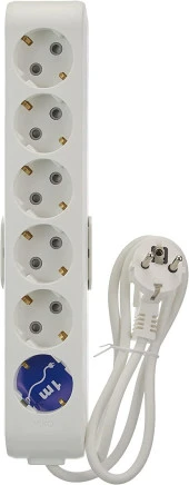 Viko Multi-Let 6lı 1 Metre Topraklı Çocuk Korumalı 1 Metre Uzatma Kablosu - 1