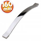 Çekmece Mutfak Dolap Kapak Kulbu 160 mm Krom Metal Kulp - 1