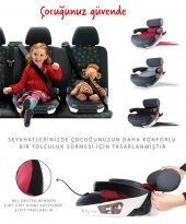 Kraft Flat Fix Plus Booster Oto Koltuğu Kırmızı - 5