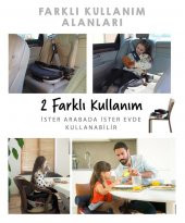 Kraft Flat Fix Plus Booster Oto Koltuğu Gri - 6