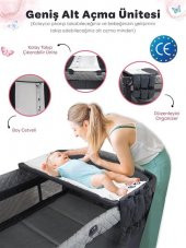 Prego Premium Anne Yanı Oyun Parkı 70*120 Cm Gri - 3