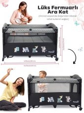 Prego Premium Anne Yanı Oyun Parkı 70*120 Cm Gri - 5