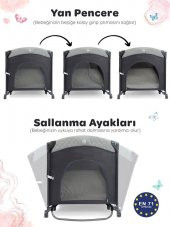Prego Premium Anne Yanı Oyun Parkı 70*120 Cm Gri - 6