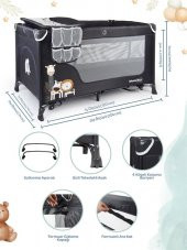 Prego Atlanta Oyun Parkı 70*120 Cm Füme + Yatak Hediyeli - 3