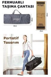 Prego Premium Anne Yanı Dönenceli Oyun Parkı 70*120 Cm Gri + Yatak Hediyeli - 10