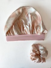 Kıvırcık Saçlılar Için Pudra Dokulu Bone Ve Toka Seti - 1