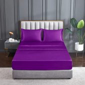 Koyu Mor Ipek Saten Yastık Kılıfı 50 X 70 2li - 2