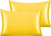 Sarı Ipek Saten Yastık Kılıfı 50 X 70 2li - 1
