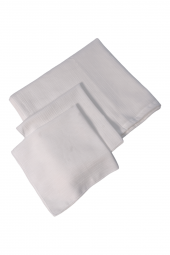 Beyaz Ekru Renk Müslin Set - 100x100 cm örtü 2 adet 30x30 Salya Bezi, Çok Amaçlı Bebek Örtüsü - 1