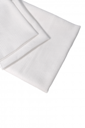Beyaz Ekru Renk Müslin Set - 100x100 cm örtü 2 adet 30x30 Salya Bezi, Çok Amaçlı Bebek Örtüsü - 2