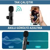 DAYTONA K9T2 TYPE-C 2Lİ YAKA MİKROFONU,KABLOSUZ - 2