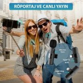 DAYTONA K9T2 TYPE-C 2Lİ YAKA MİKROFONU,KABLOSUZ - 3
