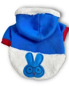 Sweet Blue Rabbit Kapşonlu Sweatshirt Köpek Kıyafeti Köpek Elbisesi - 7
