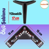 Piko Lüks Mobilya Kanepe Tv Ünitesi Konsol Koltuk Ayağı 17 Cm Siyah Baza Ayakları thumbnail 4