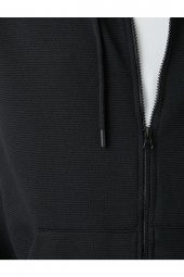 Dokulu Kapşonlu Fermuarlı Sweatshirt thumbnail 6