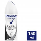 Rexona Anti-Perspirant Kadın Invisible B&W Ter Kokusuna Karşı Koruma Deodarant 150ML - 1
