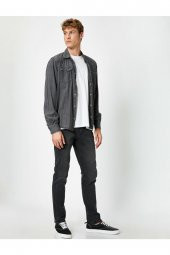 Erkek Gri Jeans 1KAM43749LD - 2