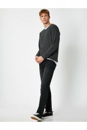 Erkek Gri Jeans 1KAM43749LD - 7