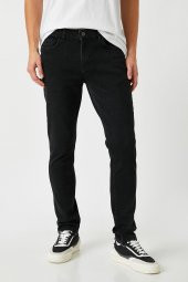 Erkek Jean Pantolon Siyah - 3