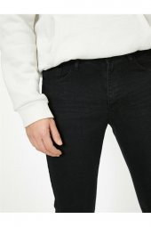 Erkek Jean Pantolon Siyah - 3