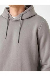 Erkek Kapşonlu Sweatshırt - 5