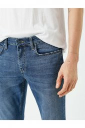 Erkek Mavi Brad Slim Fit Jean Pantolon - 5