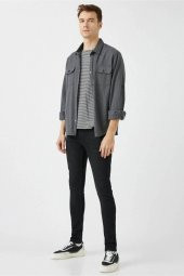 Erkek Jean Pantolon Siyah - 1