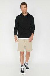 Erkek Siyah Kapüsonlu Sweatshirt 0KAM71593LK - 2