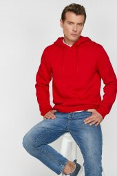 Erkek Siyah Kapüsonlu Sweatshirt 0KAM71593LK - 4