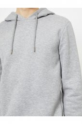 Erkek Siyah Kapüsonlu Sweatshirt 0YAM71593LK - 9
