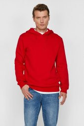 Erkek Siyah Kapüsonlu Sweatshirt 0KAM71593LK - 5