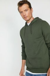Erkek Siyah Kapüsonlu Sweatshirt 0KAM71593LK - 9
