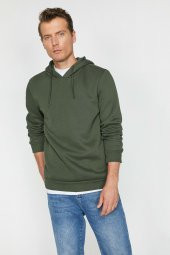 Erkek Siyah Kapüsonlu Sweatshirt 0KAM71593LK - 10