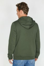 Erkek Siyah Kapüsonlu Sweatshirt 0KAM71593LK - 12