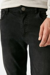 Erkek Siyah Jeans 1KAM43157YD - 5