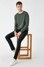 Erkek Siyah Skinny Fit Jean Pantolon - 1